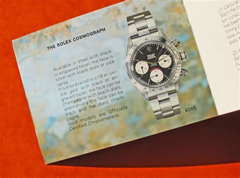 VINTAGE ROLEX DAYTONA BOOKLET 6263 6265 ITALIAN 